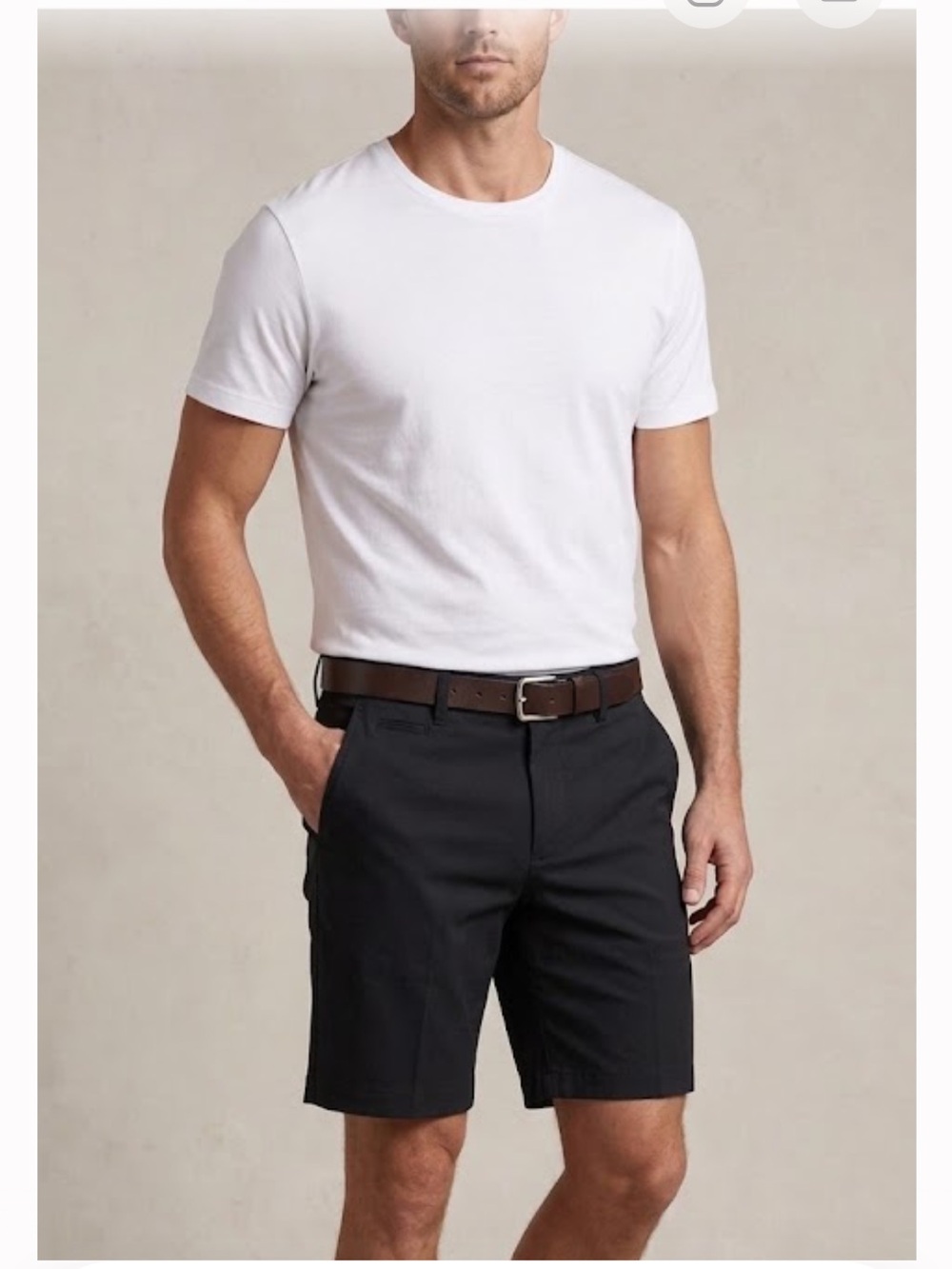 KARL LAGERFELD Flat Front Black Shorts Sz IT 48